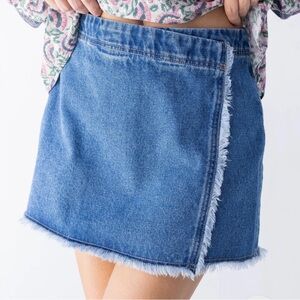 NATURAL LIFE Blue Denim Jean Mini Skirt NWT